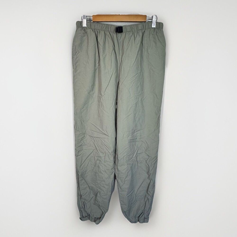 VTG Columbia Pants Green Nylon Pockets Zippered Ankle 90s Outdoor Active Men L